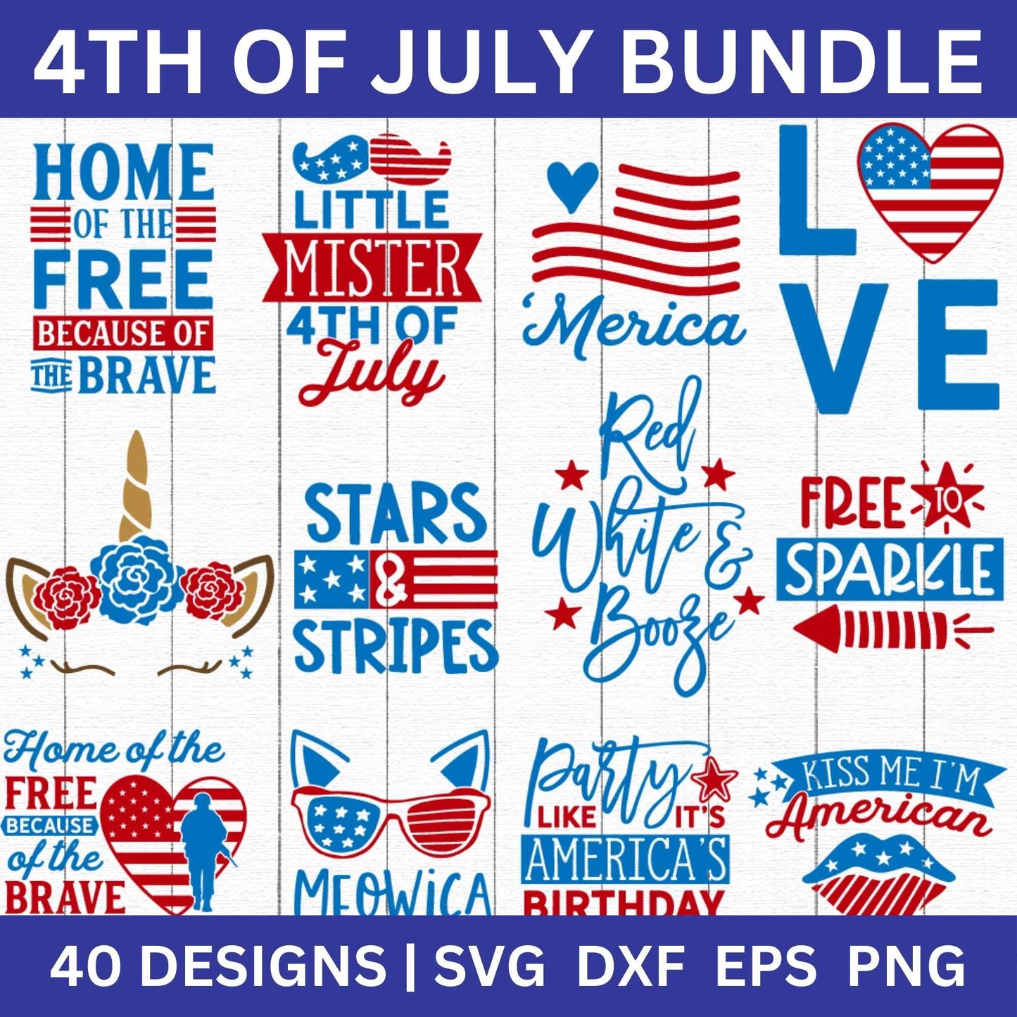 4th of July Bundle SVG Files