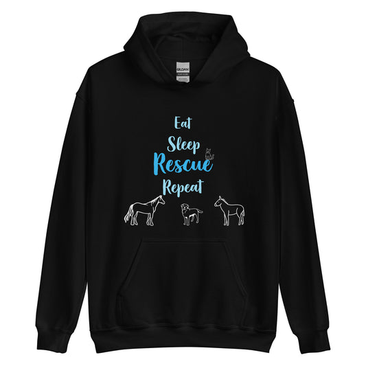 Eat, Sleep, Rescue, Repeat Unisex Hoodie
