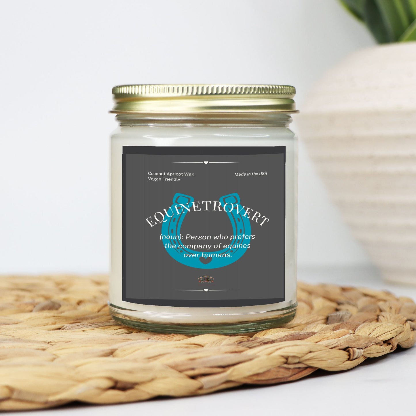 Equinetrovert Candle  Clear Jar 9oz
