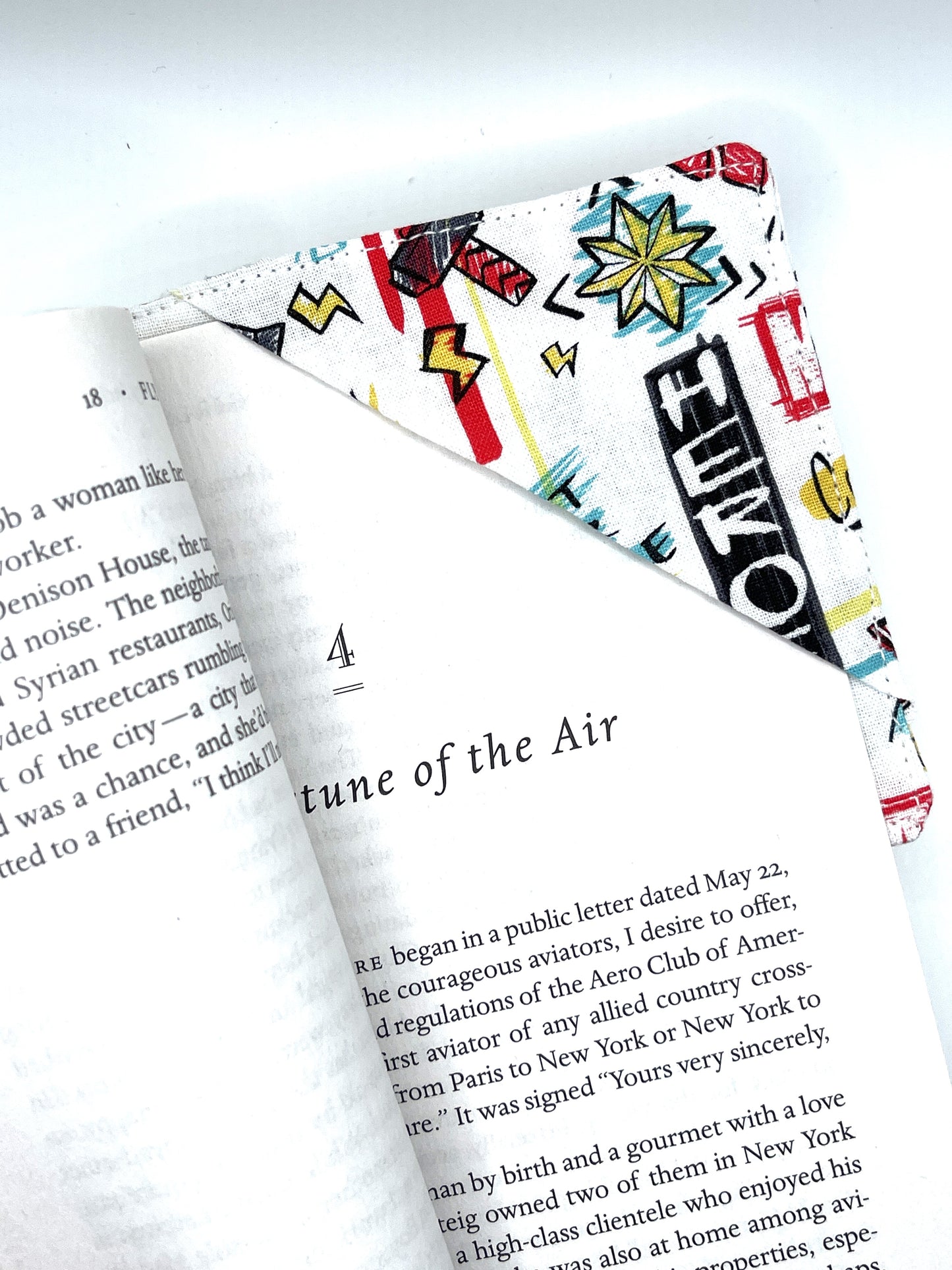 Corner Bookmark - Fabric - Handmade