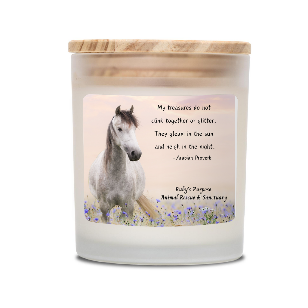 Ruby's Purpose Arabian Proverb Frosted Candle
