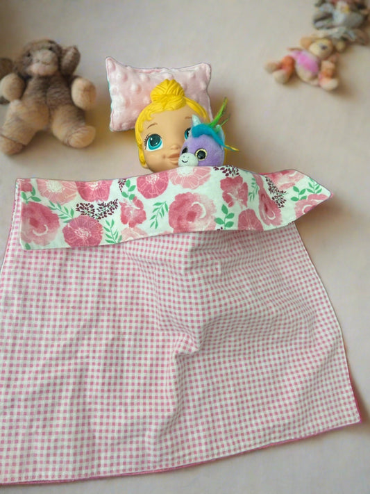 Handmade Doll Blankets & Doll Sized Pillows