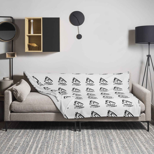 Horses Keep Me Stable Throw Blanket