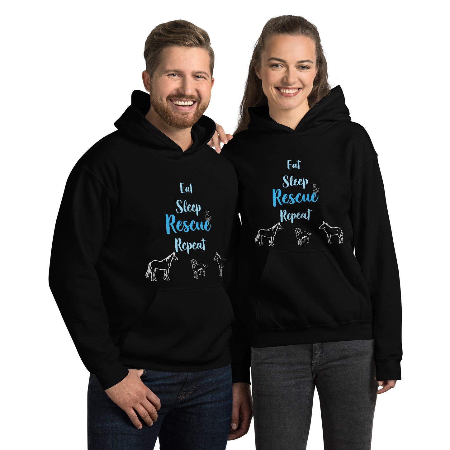 Eat, Sleep, Rescue, Repeat Unisex Hoodie