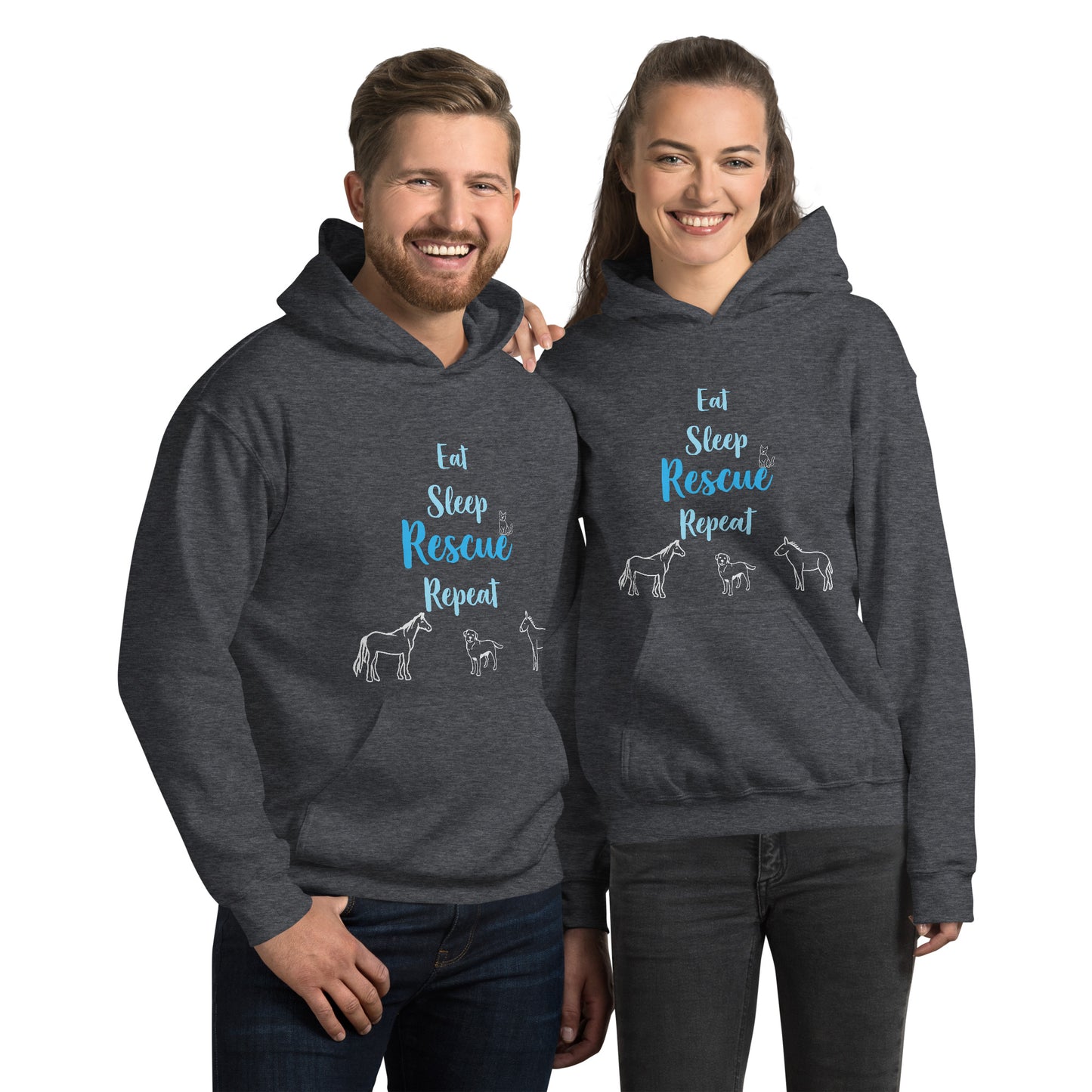 Eat, Sleep, Rescue, Repeat Unisex Hoodie