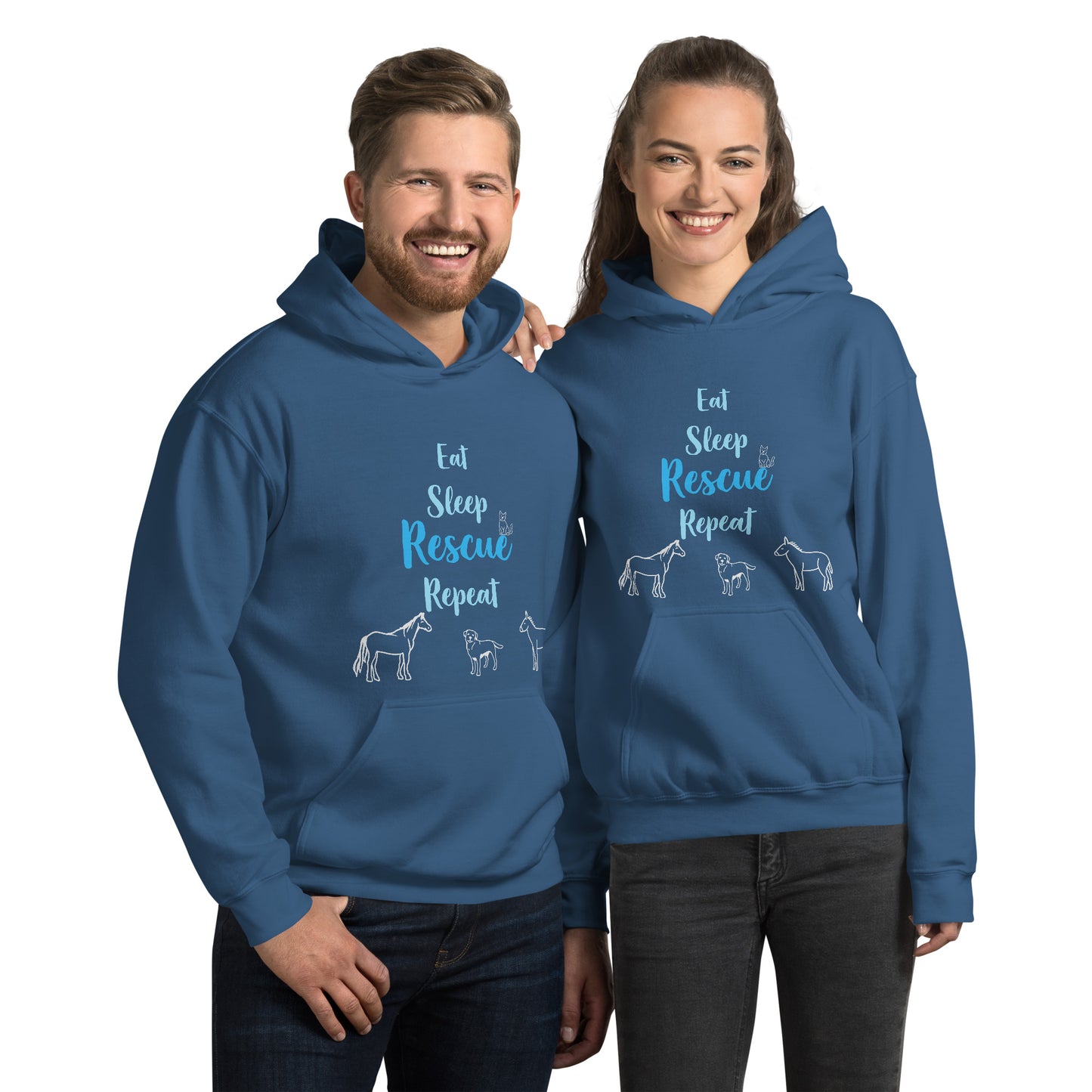 Eat, Sleep, Rescue, Repeat Unisex Hoodie