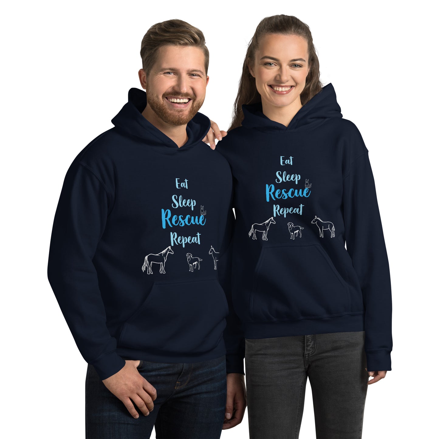 Eat, Sleep, Rescue, Repeat Unisex Hoodie