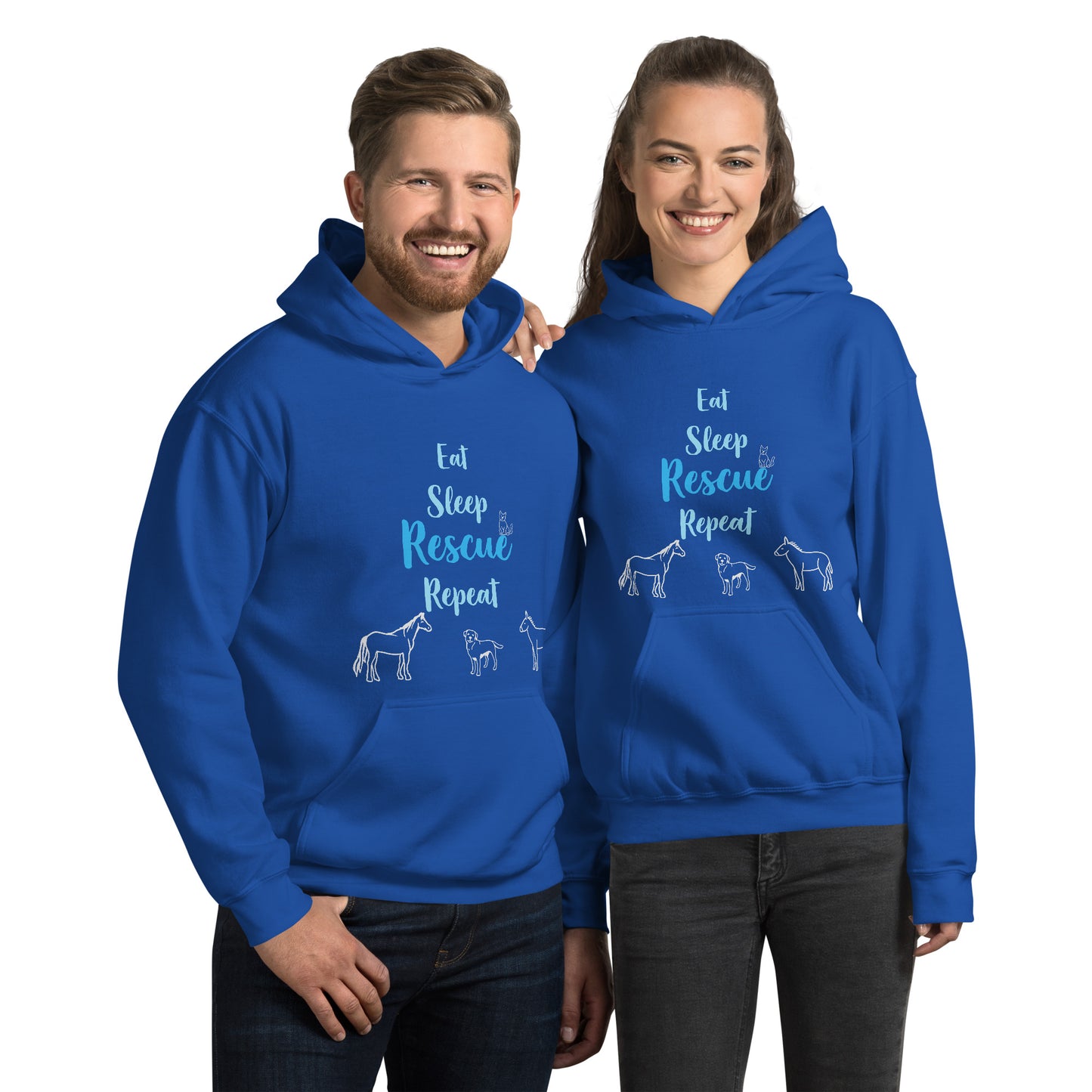 Eat, Sleep, Rescue, Repeat Unisex Hoodie