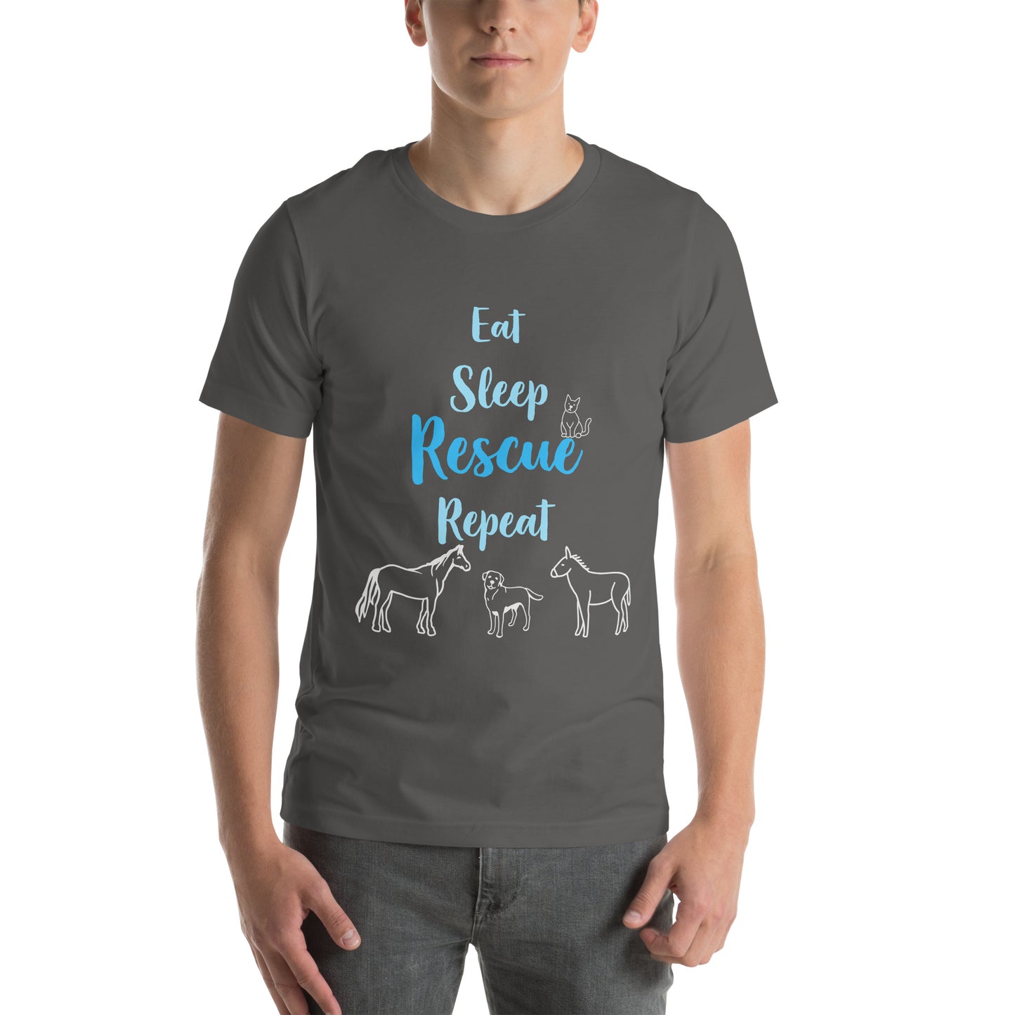 Eat, Sleep, Rescue, Repeat Unisex t-shirt