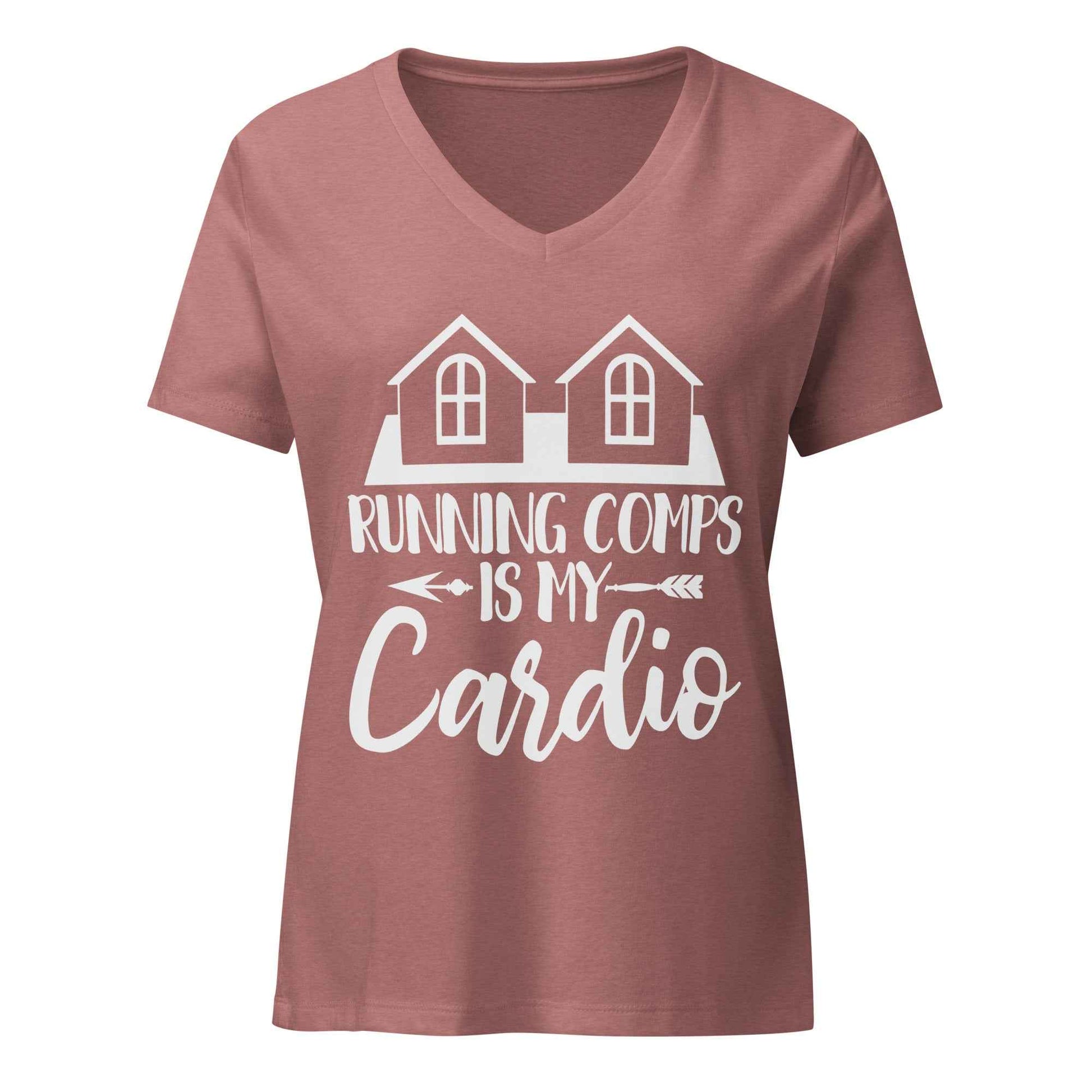 Running Comps is My Cardio (Realtor) - Women’s relaxed v-neck t-shirt
