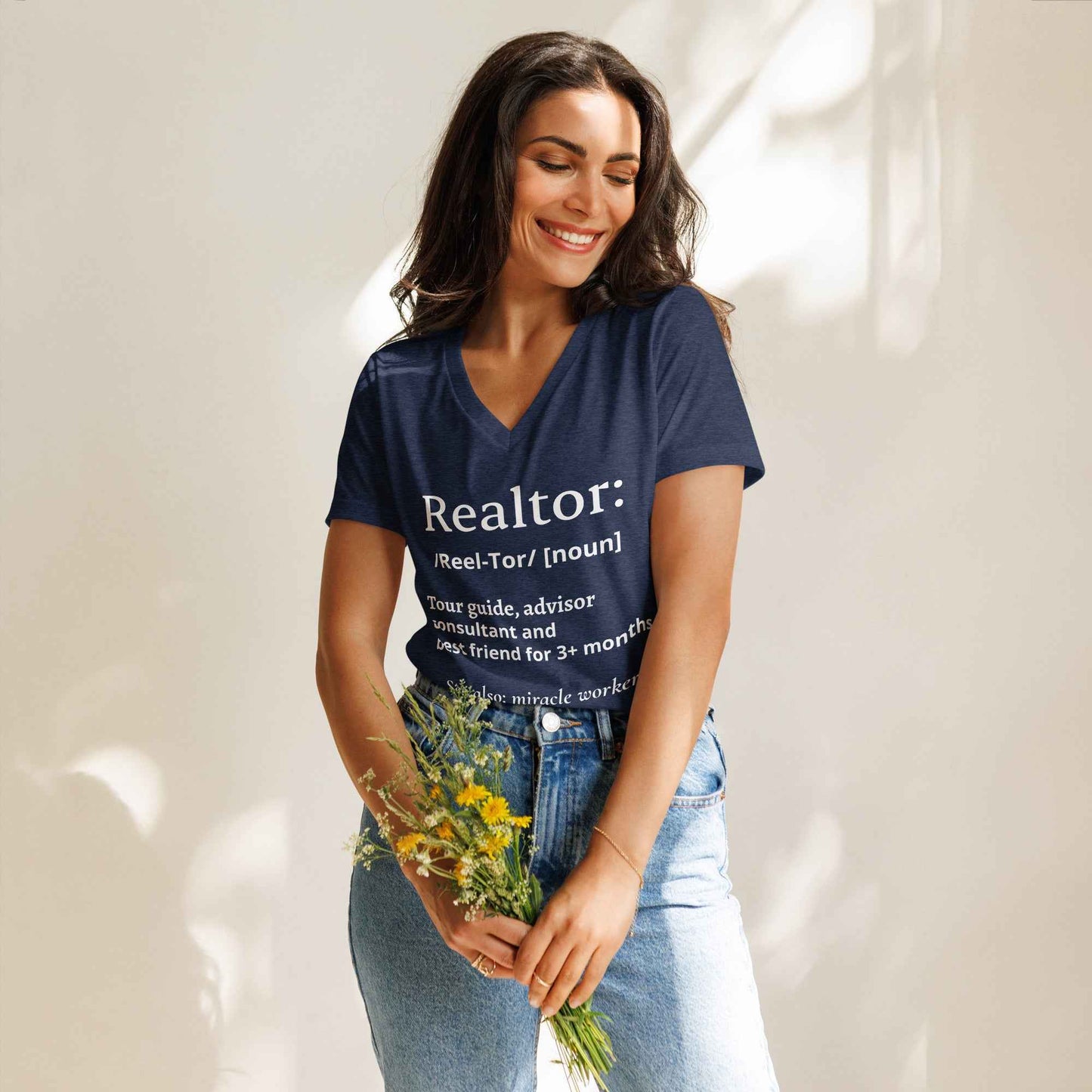 Realtor: Noun Women’s relaxed v-neck t-shirt