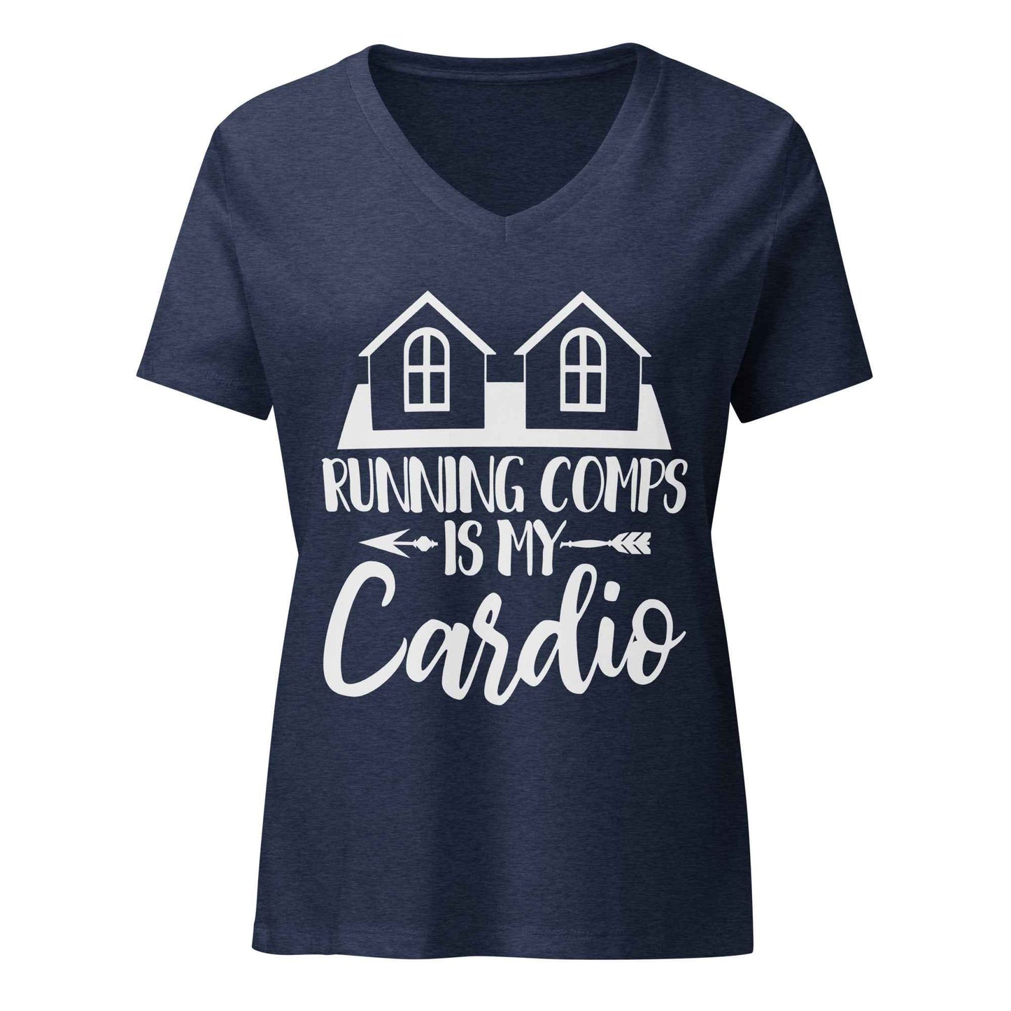 Running Comps is My Cardio (Realtor) - Women’s relaxed v-neck t-shirt