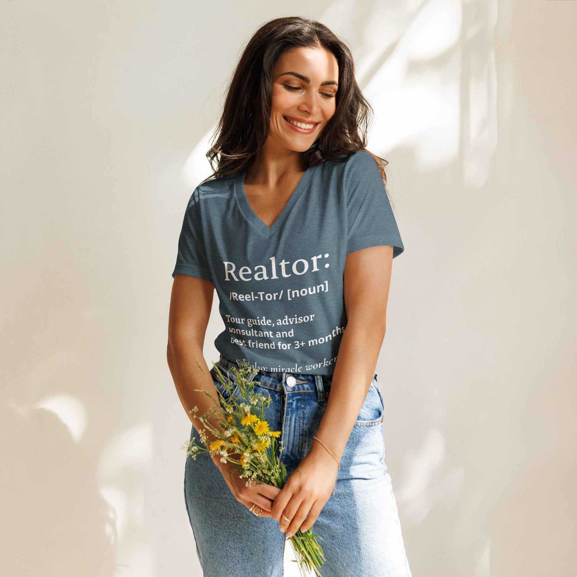 Realtor: Noun Women’s relaxed v-neck t-shirt