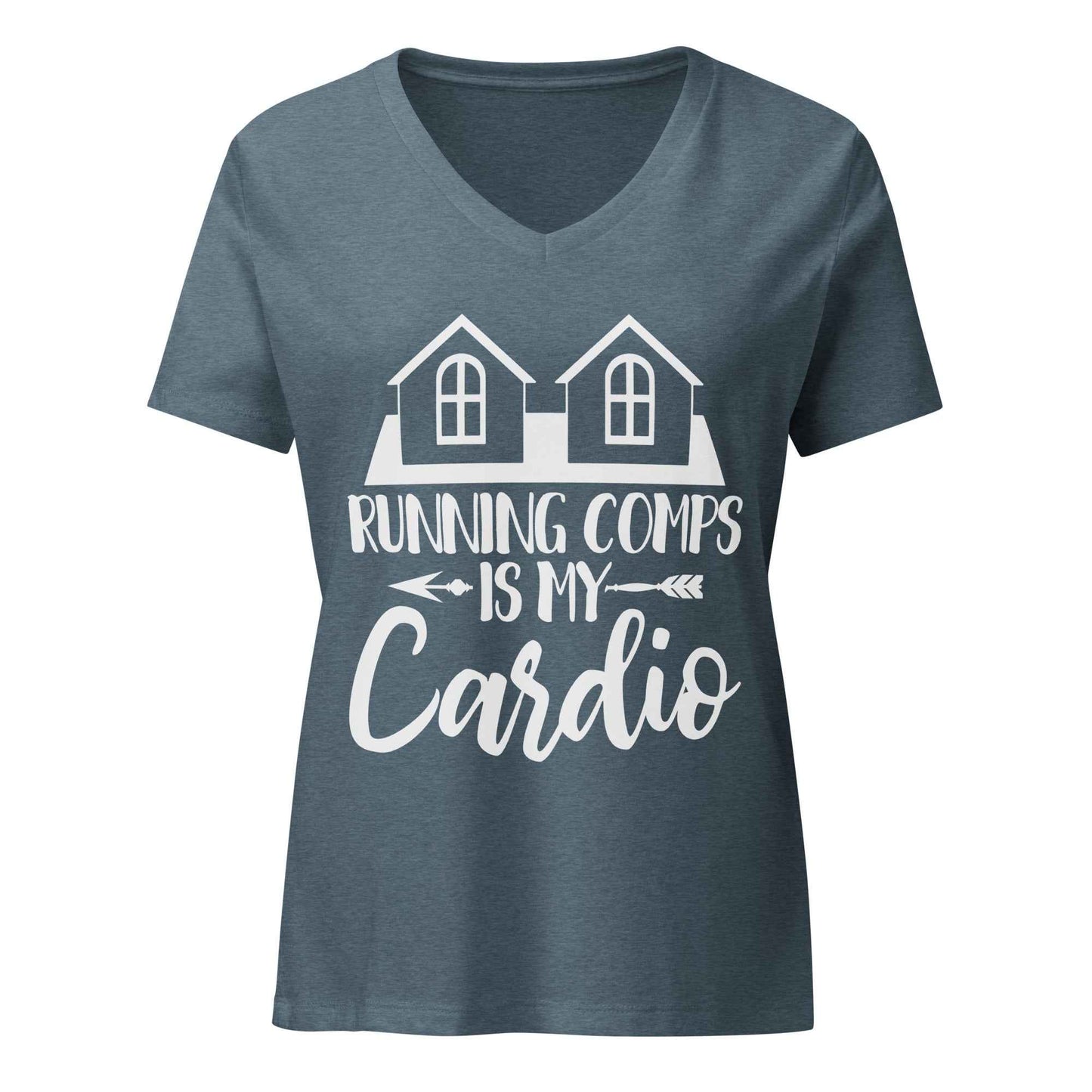 Running Comps is My Cardio (Realtor) - Women’s relaxed v-neck t-shirt
