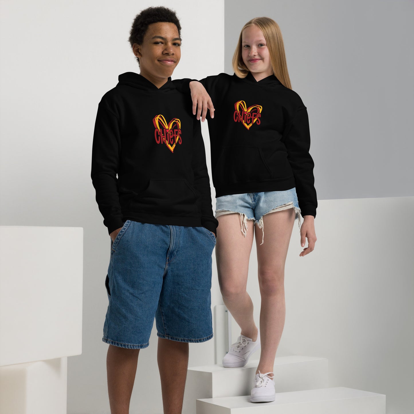 KC Chief's Heart - Youth hoodie