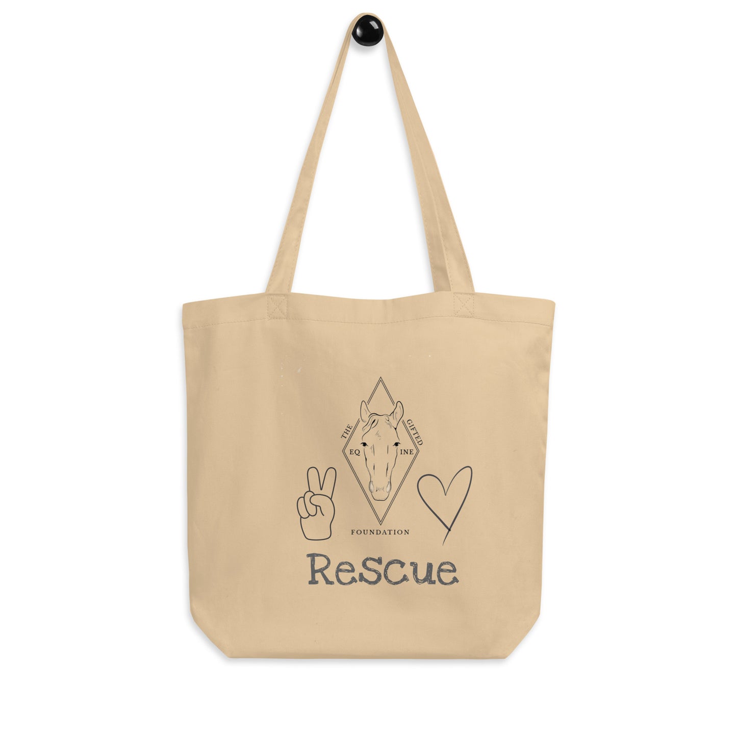 Peace, Love, Rescue - The Gifted Equine Foundation - Eco Tote Bag