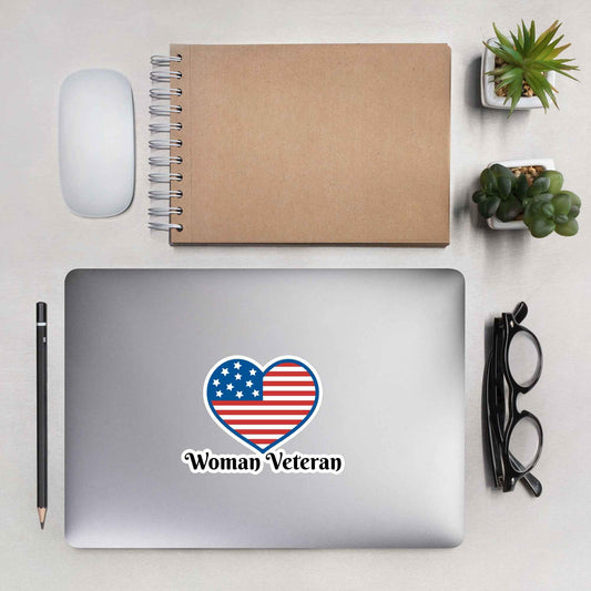 Woman Veteran - Bubble-free stickers - Redhead Creations